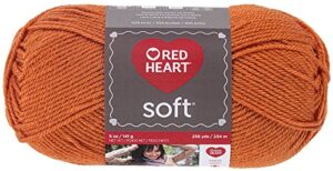 red heart soft yarn, tangerine