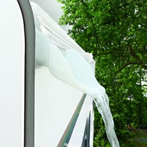 Camco RV Gutter Spouts with Extensions | Direct Rain Water Runoff Away from the RV | White (42134)