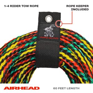 Airhead Tow Rope | 1-4 Rider Rope for Towable Tubes Multi, 9/16"