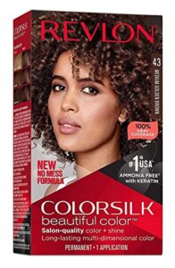 revlon colorsilk hair color, medium golden brown [43] 1 ea