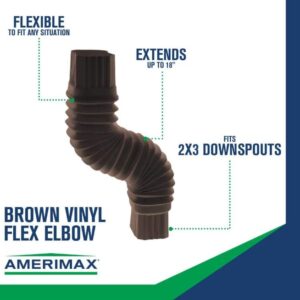 AMERIMAX HOME PRODUCTS FBA_3708419 Elbow, 2x3 Inch (Pack of 1), Brown|Brown