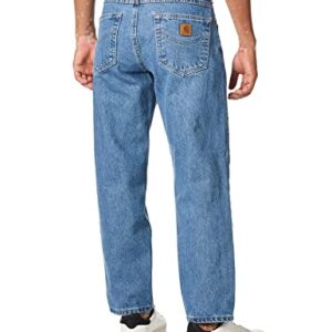 Carhartt Men's Relaxed Fit Heavyweight 5-Pocket Tapered Jean, Stonewash, 36 x 32