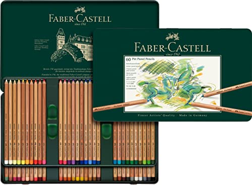 Faber-Castel Pitt Pastell Colouring Pencil Set of 60, 60 Count (Pack of 1), Assorted