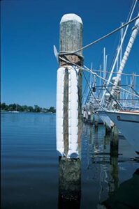taylor made large dock post bumper, 5-1/2" w x 2-1/4" d x 3' l, polyester cover, closed-cell foam inner cushion, fold-over or top of dock mounting, white - 2020108600