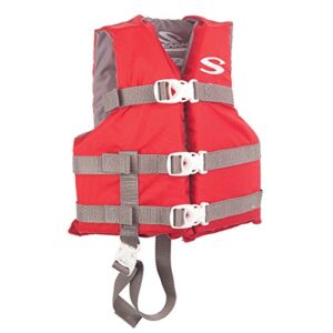 stearns youth boating vest (50 pounds),red