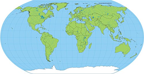 8” x 16” Unlabeled World Practice Map, 30 Sheets in a Pack for Social Studies, Geography, Map Activities, Drill and Practice, Current Event Activities, Learning Games and More