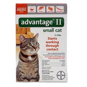 advantage ii once-a-month topical flea treatment for cats & kittens up to 9 lbs (6 applications)