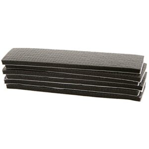 SoftTouch Self-Stick Non-Slip Surface Grip Pads - (6 pieces), 1" x 4" Strip - Black - 4739495N