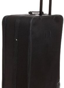 Rockland Journey Softside Upright Luggage Set,Expandable, Lightweight, Black, 4-Piece (14/19/24/28)