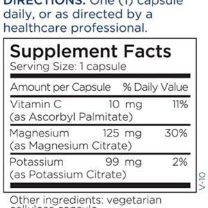 Metabolic Maintenance Potassium Magnesium Citrate - Highly Bioavailable Mineral Supplements - Supports Cardiovascular, Nerve + Bone Health - No Fillers (250 Capsules)