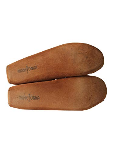 Minnetonka Men's Double Bottom Fleece Slipper,Brown,12 M US