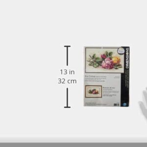 Dimensions 'Rose Cuttings' Floral Counted Cross Stitch Kit, 14'' x 9'', multi-colored, 14 Count