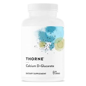 thorne calcium d-glucarate - dietary calcium supplement to support liver health & healthy cholesterol levels in a normal range - 90 capsules