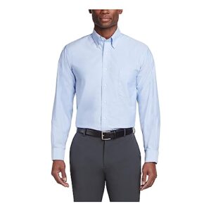 van heusen men's dress shirt regular fit oxford solid, blue, 3x-large
