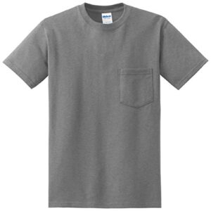 gildan mens 6.1 oz. ultra cotton pocket t-shirt g230 -sport grey 4xl