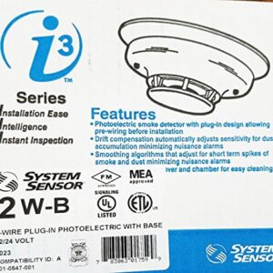 System Sensor 2W-B i3 Series 2-wire, Photoelectric i3 Smoke Detector