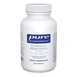 pure encapsulations potassium magnesium (citrate) | supports heart health, muscles, bone mineralization, nerves, and acid/alkaline balance* | 180 capsules