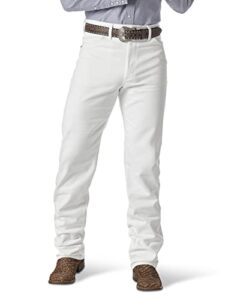 wrangler men's 13mwz cowboy cut original fit jean, white, 36w x 30l