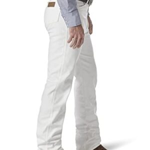 Wrangler Men's 13MWZ Cowboy Cut Original Fit Jean, White, 36W x 30L