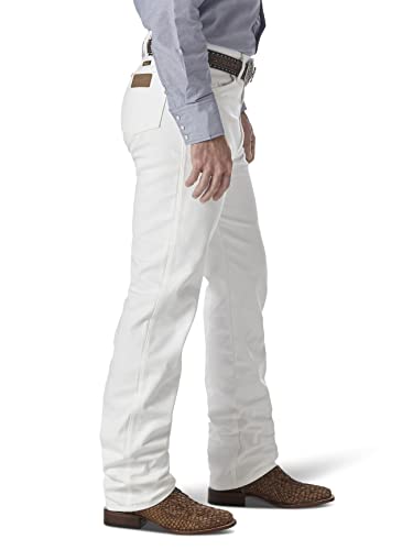 Wrangler Men's 13MWZ Cowboy Cut Original Fit Jean, White, 36W x 30L