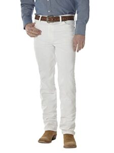 wrangler mens 0936 cowboy cut slim fit jeans, white, 34w x 30l us