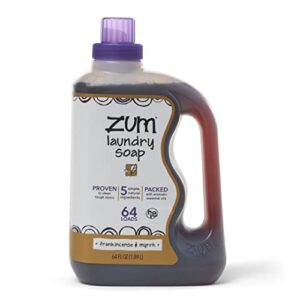 indigo wild zum clean laundry soap frankincense myrrh,64 fl oz