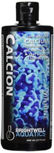 brightwell aquatics calcion - concentrated liquid calcium supplement for all marine aquariums, 500-ml