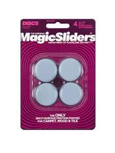 magic sliders 4038 series 1-1/2" sliding disc, gray, pack of 4,grey