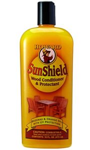 howard swax16 outdoor furniture wax, 16 fl oz (pack of 1), yellow