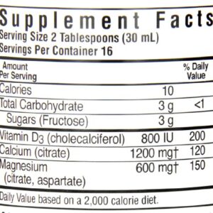 Bluebonnet Nutrition Liquid Calcium Citrate Calcium Citrate, Magnesium Citrate, Vitamin D3, Bone Health, Gluten Free, Soy Free, Milk Free, Kosher, 16 fl oz, 32 Servings, Mixed Berry Flavor