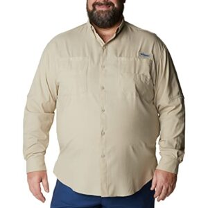 Columbia Men's Plus Tamiami II Long Sleeve Shirt, Fossil - Small