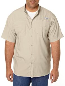 columbia men's standard tamiami ii ss shirt, fossil, medium