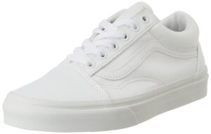 vans women's ua old skool sneakers, true white, 8.5 medium us