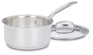 cuisinart 1 quart saucepan w/cover, chef's classic stainless steel cookware collection, 719-14