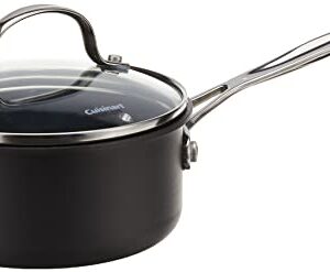 Cuisinart 1-Quart Saucepan, Chef's Classic Nonstick Hard Anodized Saucepan w/Cover, 619-14