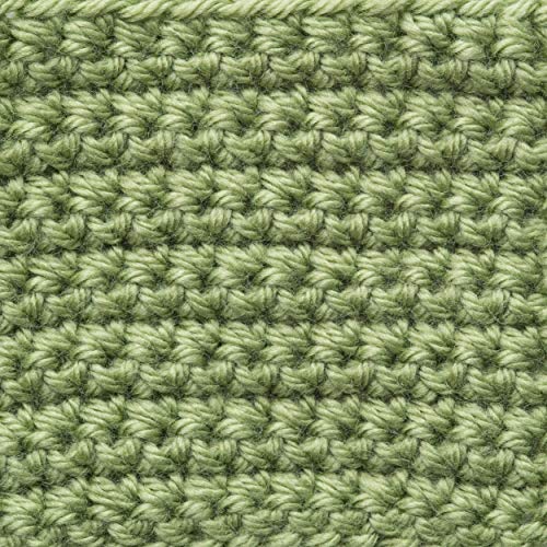 Bernat Satin Solid Yarn, 3.5 oz, Gauge 4 Medium Worsted, 100% Acrylic, Fern