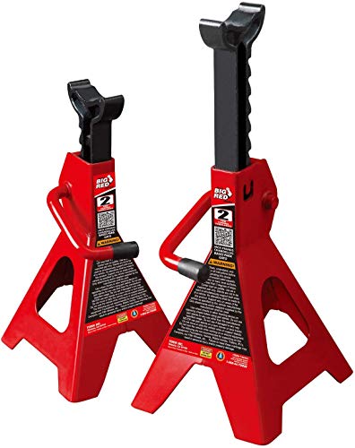 BIG RED Torin Hydraulic Trolley Floor Jack Combo with 2 Jack Stands, 2 Ton Capacity (T82001)