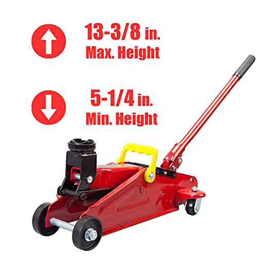 BIG RED Torin Hydraulic Trolley Floor Jack Combo with 2 Jack Stands, 2 Ton Capacity (T82001)