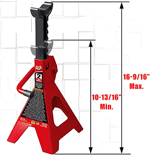 BIG RED Torin Hydraulic Trolley Floor Jack Combo with 2 Jack Stands, 2 Ton Capacity (T82001)