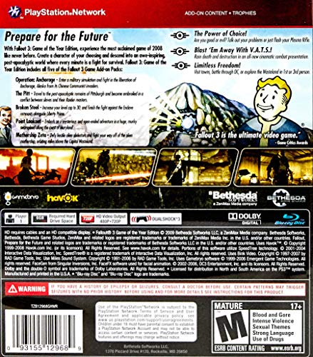 Fallout 3 - PlayStation 3 Game of the Year Edition