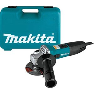 makita ga4030k 4" angle grinder, with tool case, teal
