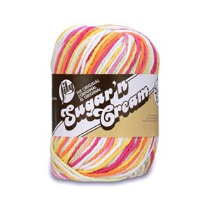 lily sugar'n cream super size ombres yarn, 3 oz, over the rainbow, 1 ball