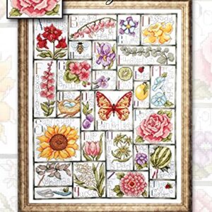 Design Works Crafts Floral ABC Counted Cross Stitch Kit, White