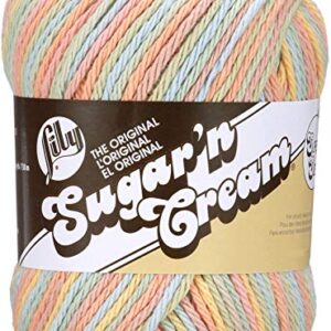 Lily Sugar'n Cream Super Size Ombres Yarn, 3 oz, Buttercream, 1 Ball