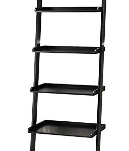 Convenience Concepts American Heritage 5 shelves Bookshelf Ladder, Black