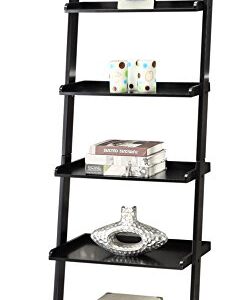 Convenience Concepts American Heritage 5 shelves Bookshelf Ladder, Black