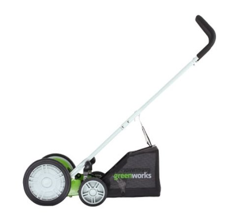 Greenworks 25072 20-Inch 5-Blade Push Reel Lawn Mower with Grass Catcher