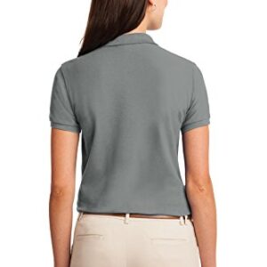 Port Authority Ladies Silk Touch Polo M Cool Grey