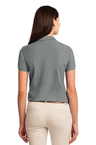 Port Authority Ladies Silk Touch Polo M Cool Grey