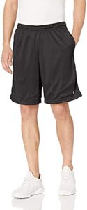 champion -mens 9' shorts, mesh shorts, 9', mesh basketball shorts, mesh gym athletic shorts, black-407q88, small us